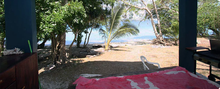 Bungalow on the beach.